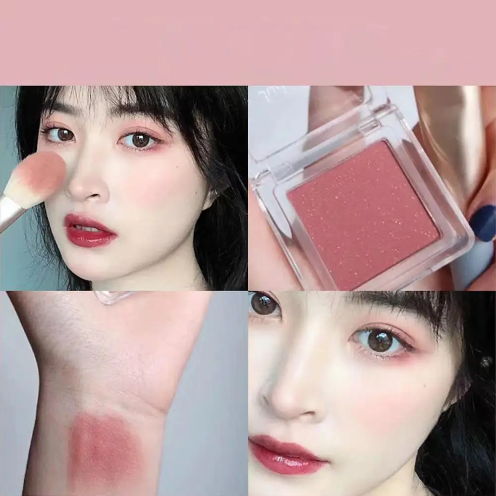 Monochrome Blush Highlight Trimming Cheek Purple Cheek Blue Peach Matte Natural Milk Apricot Blush Blush Makeup In Cream