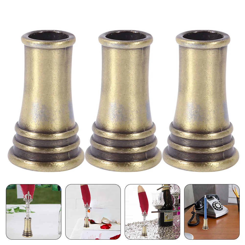 

Pen Holder Stand Single Metal Nibquill Dip Office Desk Desktop Andretro Cute Fancyswivel Portable Pens Base Vintage Fountain