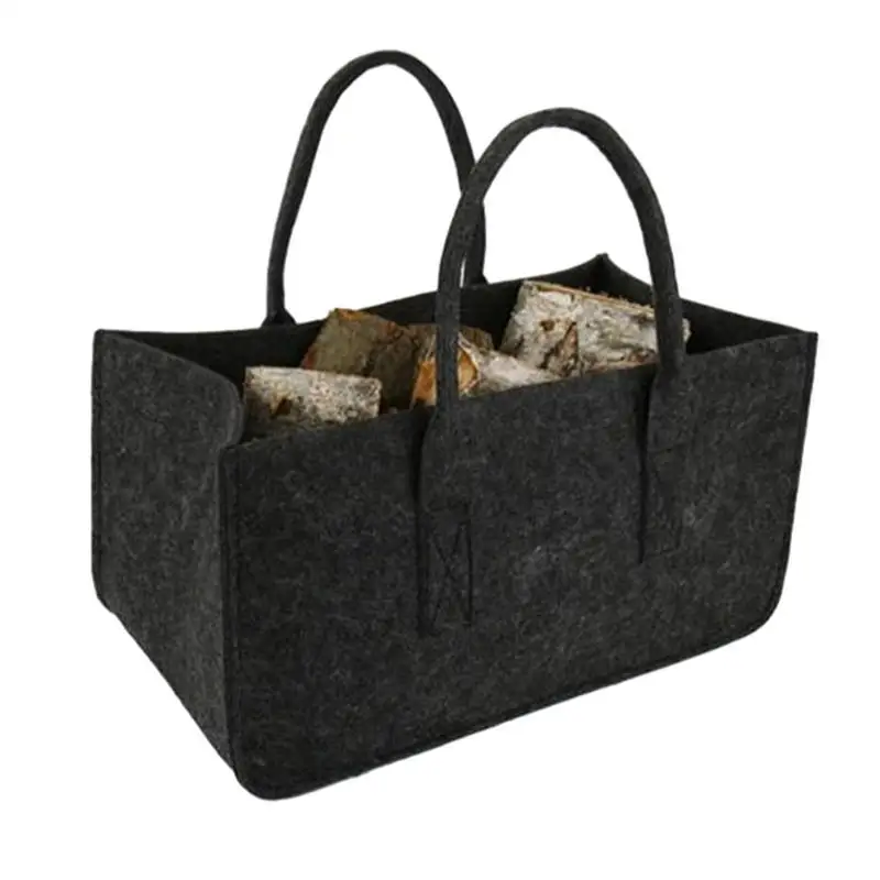 

Firewood Bag Simple wear-resistant felt firewood storage bag Felt holiday tote bag large capacity shopping gift box tote bag