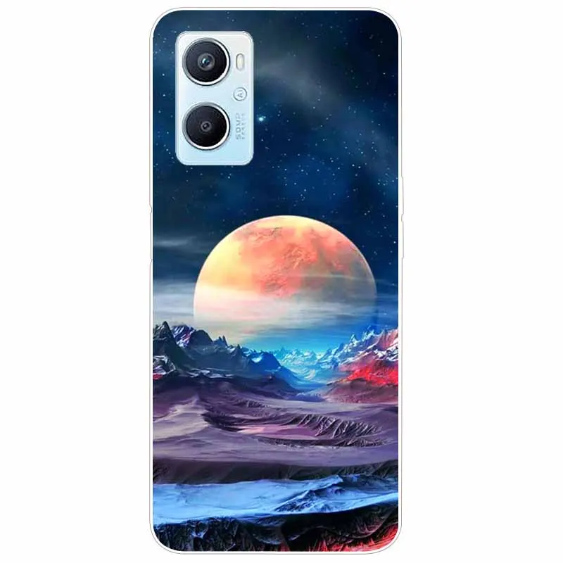 Мягкие чехлы с принтом для Oppo A96 4G чехол из ТПУ мягкий силиконовый прозрачный