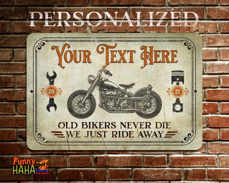 

Vintage Motorcycle Personalized Metal Sign
