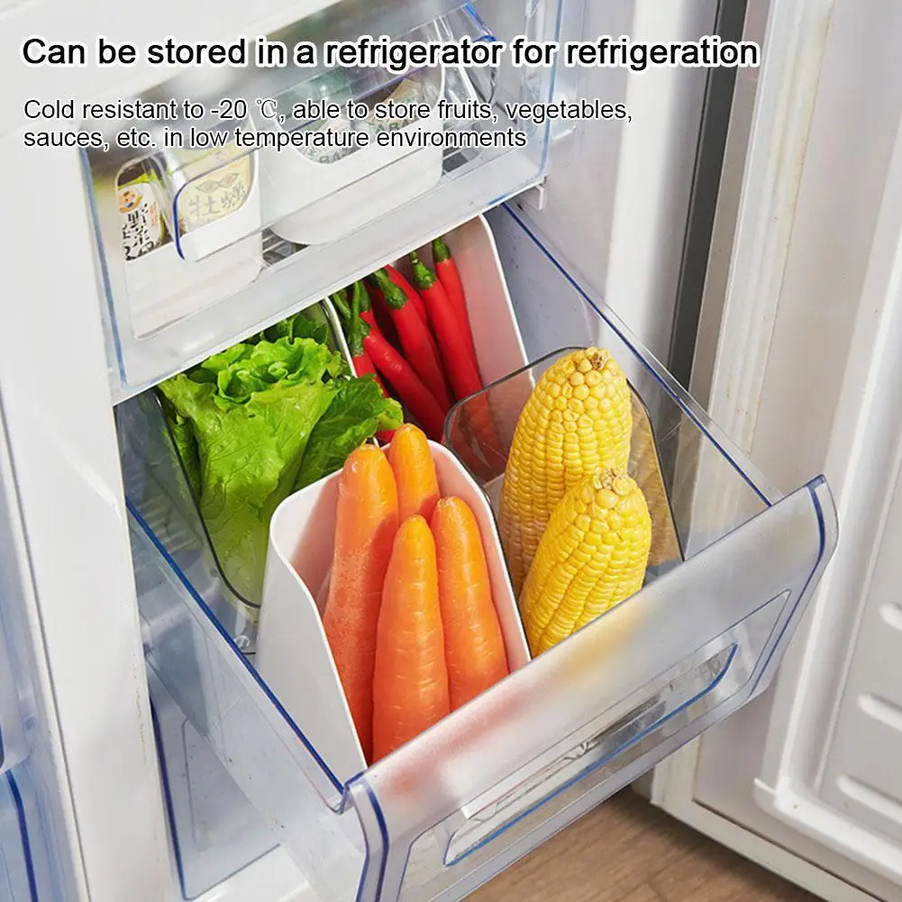 

Refrigerator Organizer Pantry Fridge Bins Household Basket Storage Classify Food Storing Rack Holder Inclined Opening Sundr Y6E3