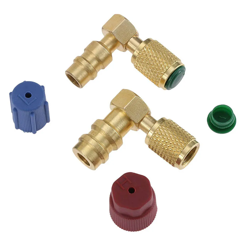 

Hose Quick Coupler Valve Car Accessories Copper And Plastic High/Low R-12 To R-134A Lightweight Retrofit Adapter
