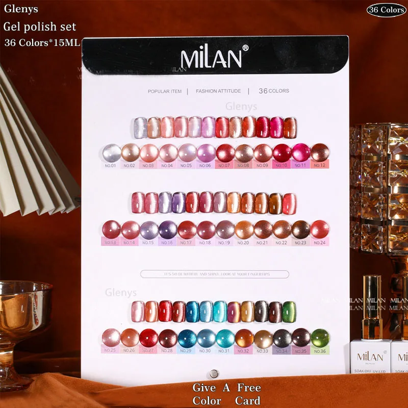 Гель-лак для ногтей полуперманентный 36 цветов