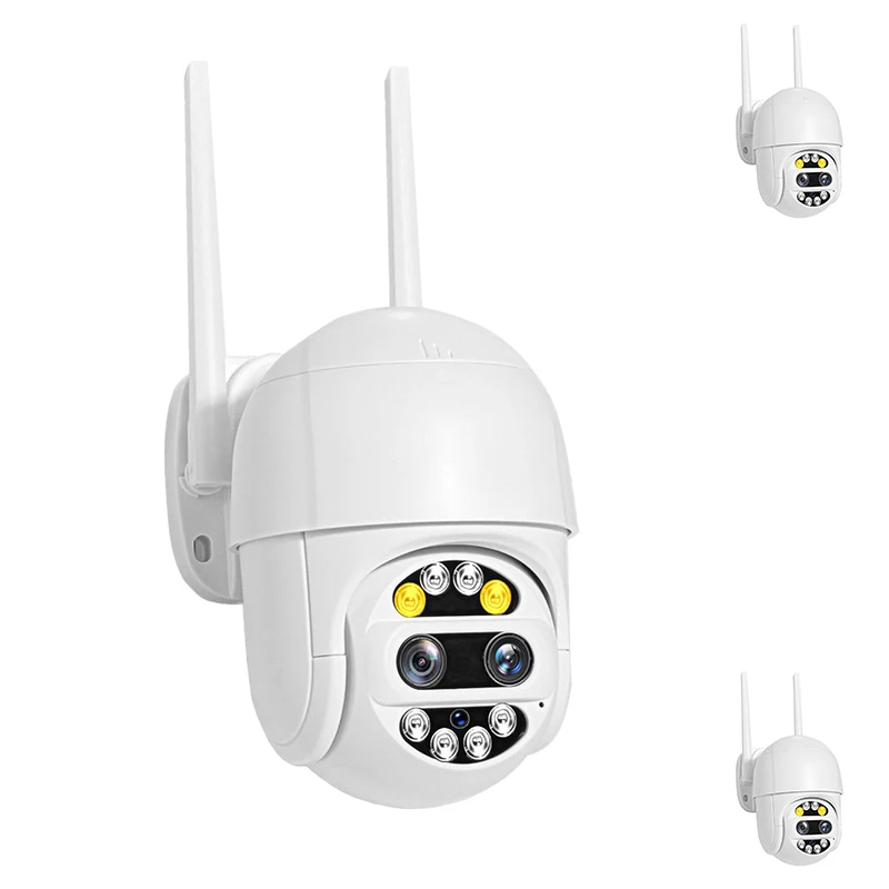 

Wireless Dual Lens Camera,WIFI Camera Home Surveillance 1080P HD Color Night Vision Mobile Phone Remote