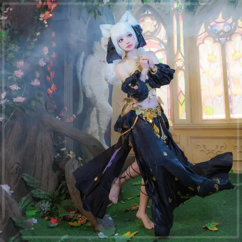 FINAL FANTASY XIV Thavnair Косплей Костюм Женская Игровая Униформа Сексуальный Танцовщицы