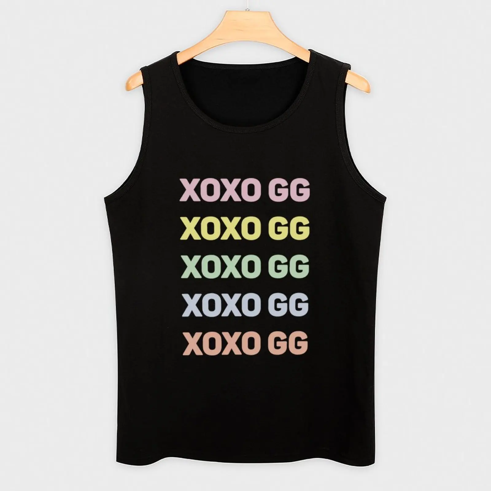 Фото XOXO GG - Длинная майка пастельных тонов для тренировок, влагоотводящая, для занятий спортом №3