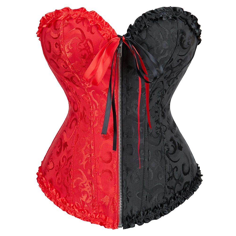 Корсеты и бюстье Женский Готический сексуальный цветочный корсет Overbust винтажный