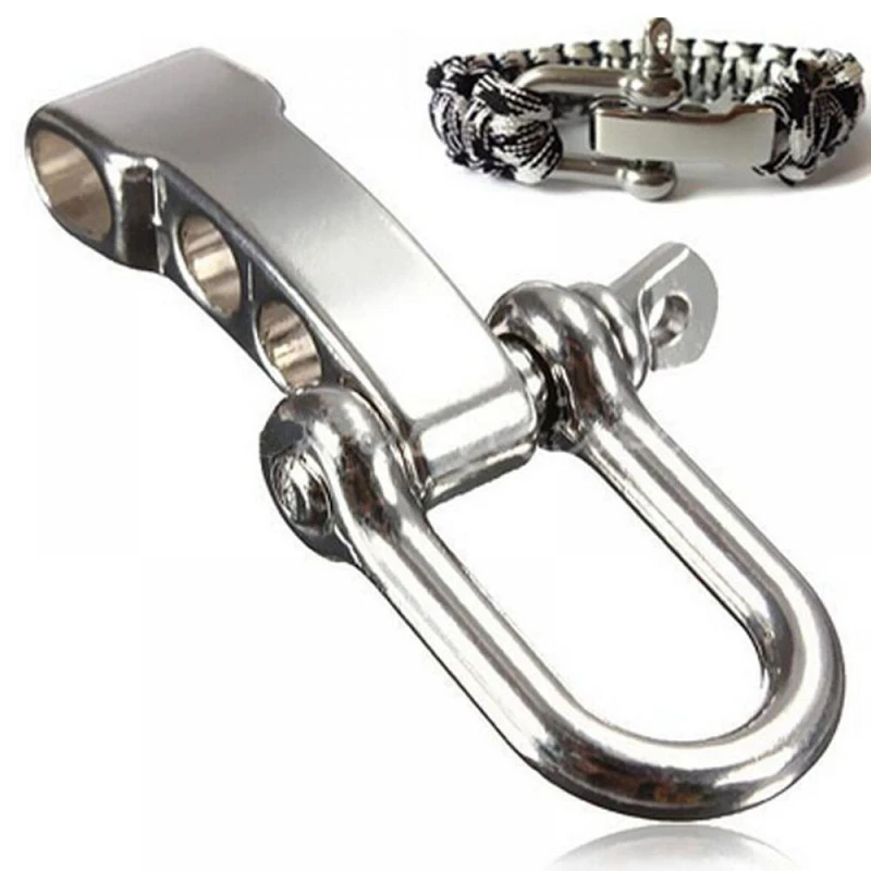 10Pcs U-Type Shackle Buckle Adjustable Clip Survival Paracord Kit Parachute Bracelet Adjuster Cord Lanyard