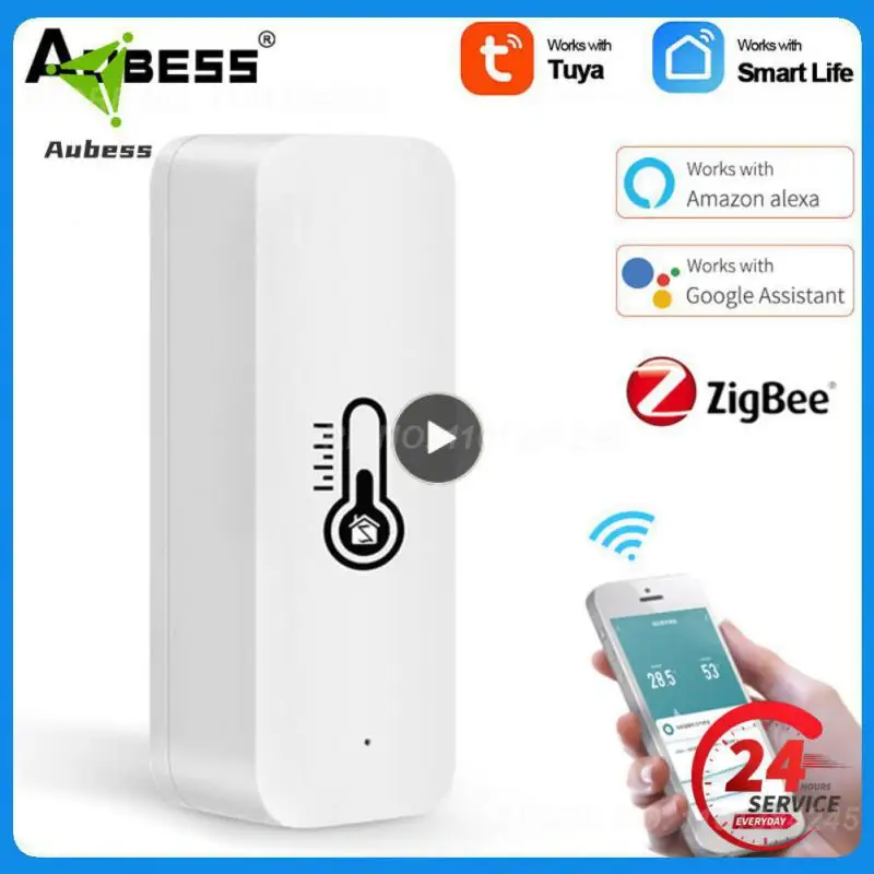 

Real-time Detecter App Control Mini Temperature Humidity Sensor Battery Powered Zigbee Temperature Sensor Humidity Sensor