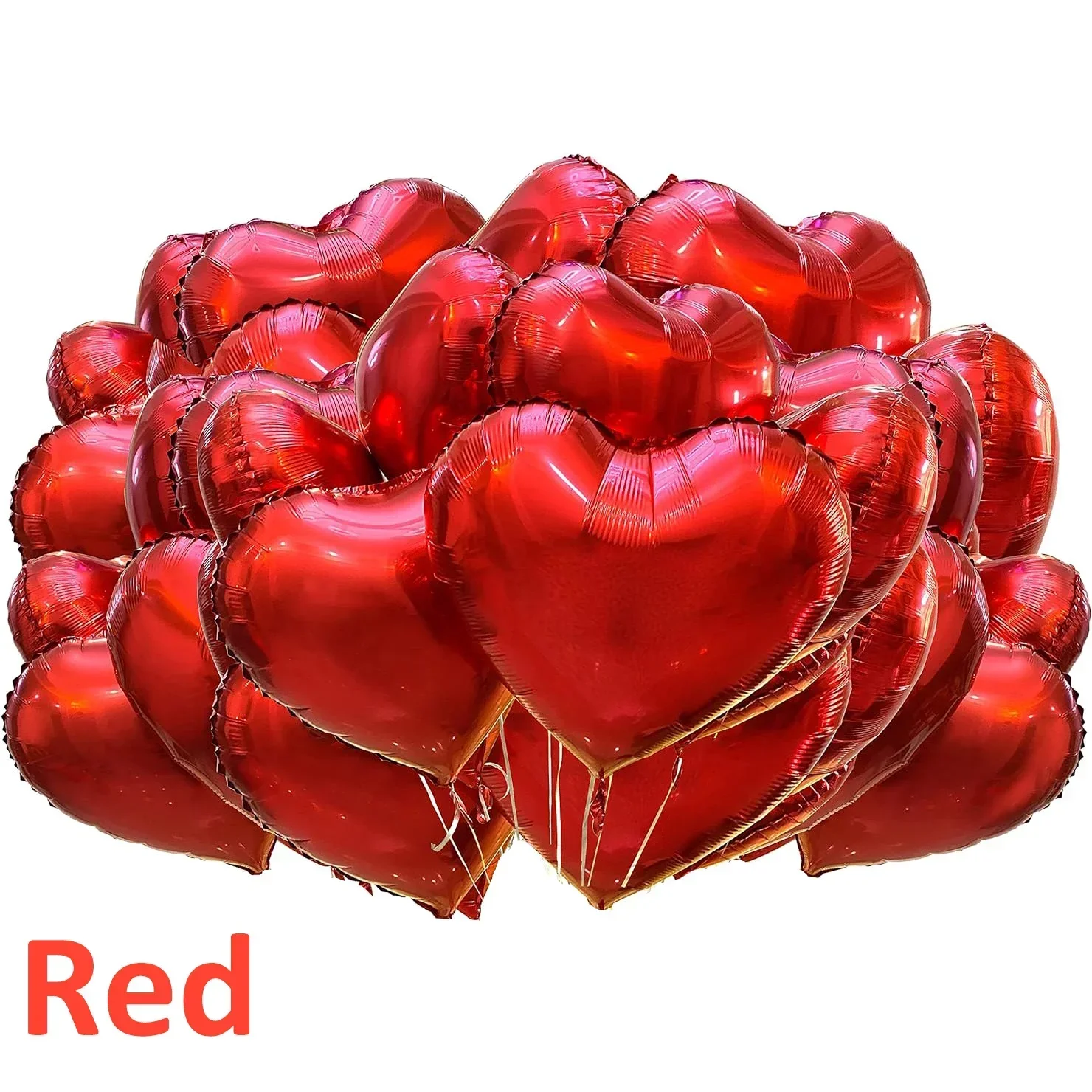 Воздушные шары из фольги в форме сердца, 18 дюймов, 1/5/10/15/20 шт.