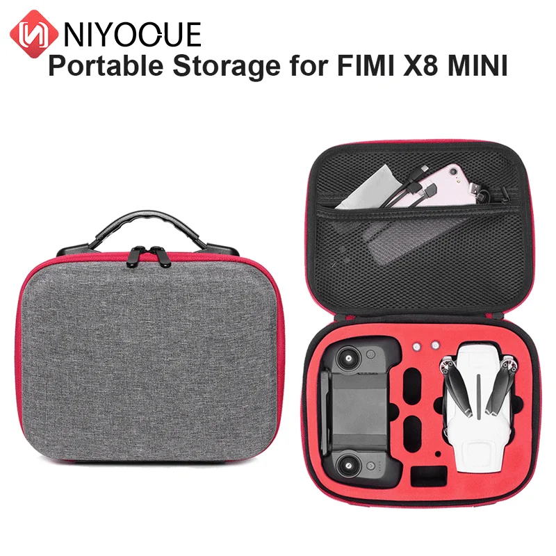 

Сумка для квадрокоптера Fimi X8 Mini серая, футляр для переноски, сумка для хранения, Сумка с жесткой ручкой, наплечный Чехол, аксессуары, ударопрочный