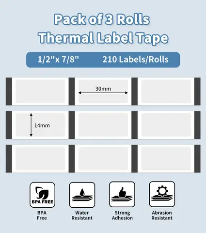 Phomemo D30 Q30/31 Мини-принтер этикеток Бумага для печати этикеток Водонепроницаемая маслостойкая устойчивая к царапинам ценовая наклейка Кабельная этикетка