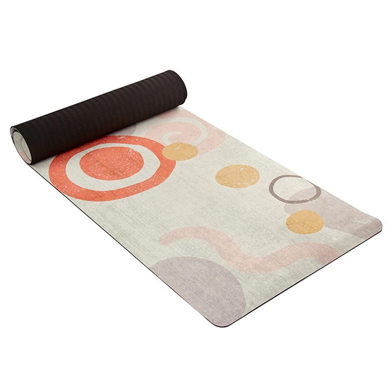 

Hot Portable Anti Skid Printed Suede Pilates Yoga Mats Microfiber Professional Fitness Beach Blanket