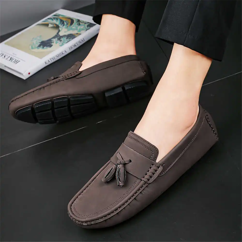 

special size without laces men's sneakers black and white tenisfeminino Man brown shoes sports to play leisure kawaiis YDX1