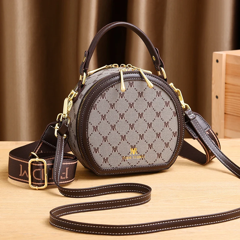 

Fashionable Vintage Pattern Handbag, Faux Leather Stylish Shoulder Bag, Zipper Purse