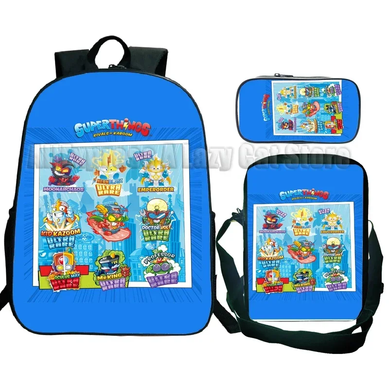 Рюкзак SuperThings10 Back To School, 3 шт., школьный рюкзак Super Zings, легкие сумки с героями мультфильмов для девочек и мальчиков, детские легкие сумки, подарки (art.: 3920dbcce3a3d) - 3920dbcce3a3d