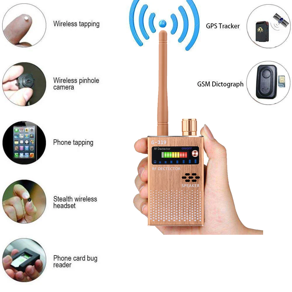 rf signal hidden camera detector professional audio signal gsm bug gps tracker wireless finder spy device detect free global shipping