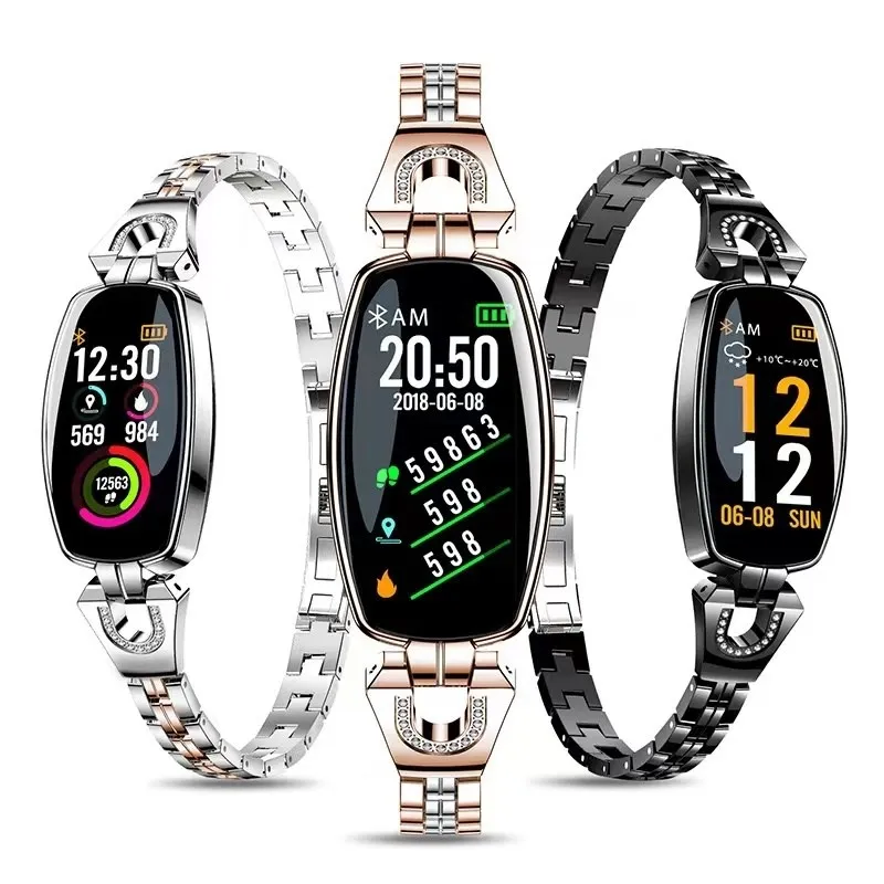 

2023 Smart Watch Women Waterproof Heart Rate Monitor Blood Pressure Remote Camera Bracelet Ladies Smartwatch For Android Ios
