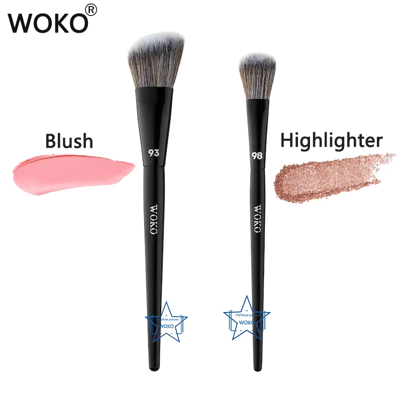 

PRO 93 Angled Blush Brush Powder Cream Blush Brush 98 Synthetic Hair Highlighter Brush Contour Highlighter Powder Makeup Tool
