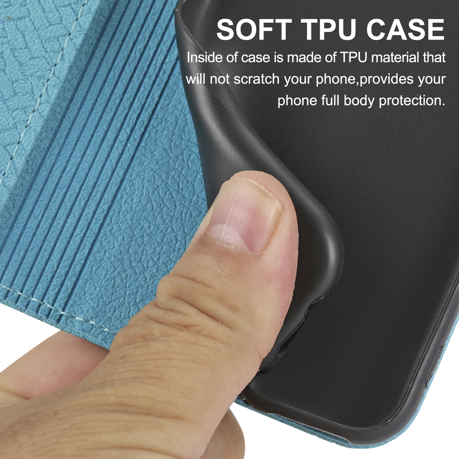 Кожаный противоударный флип-кошелек для телефона 1