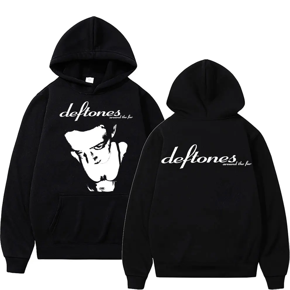 

Hot Deftones Around The Fur Tour Band Concert Hoodie Punk Hippie Hoodies Goth Retro Grunge Sweatshirt for Men Women Streetwear