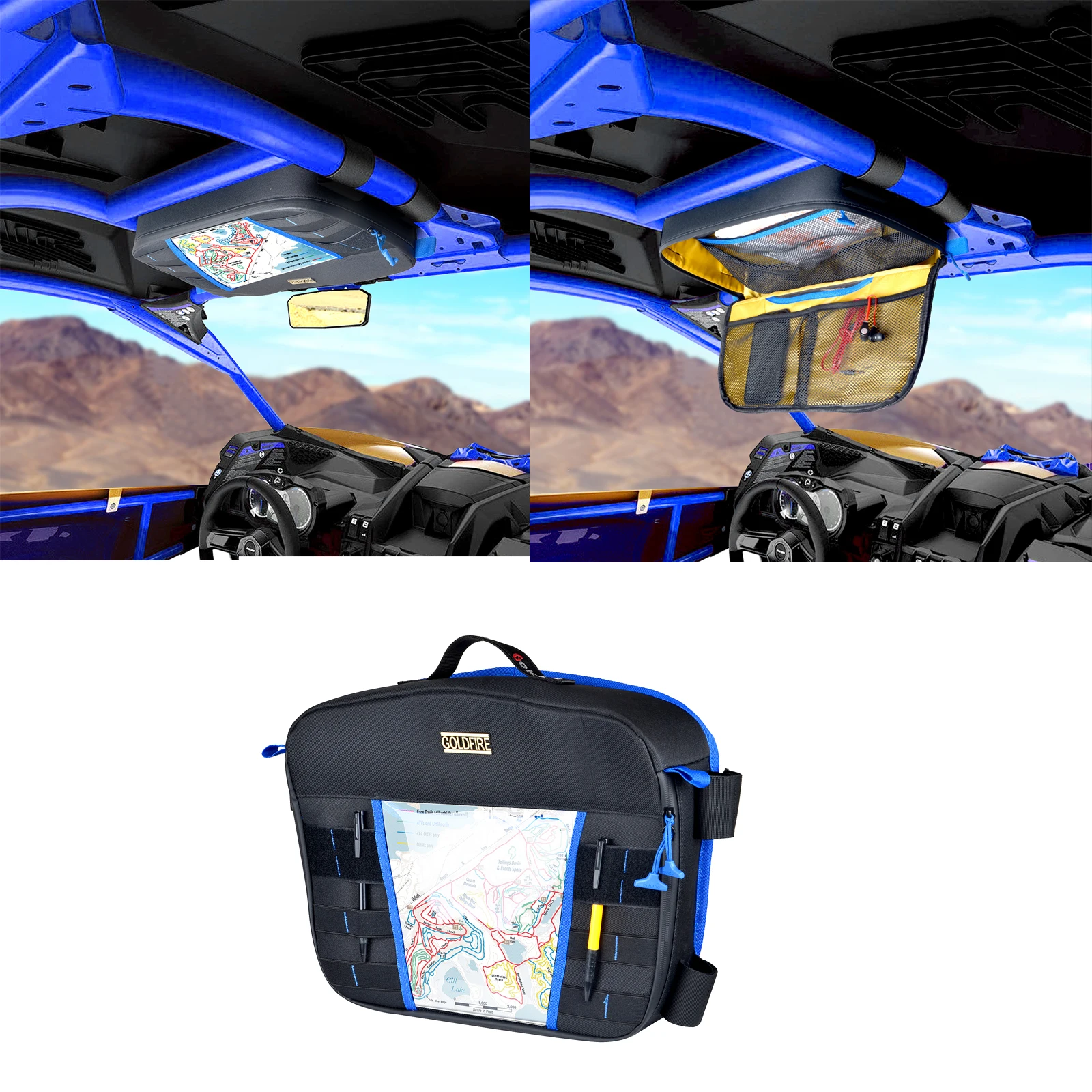 

Maverick X3 Accessory 10 L Overhead Roof Tent Bag Over Head Roof Car Organizer for UTV Can Am Maverick X3 MAX