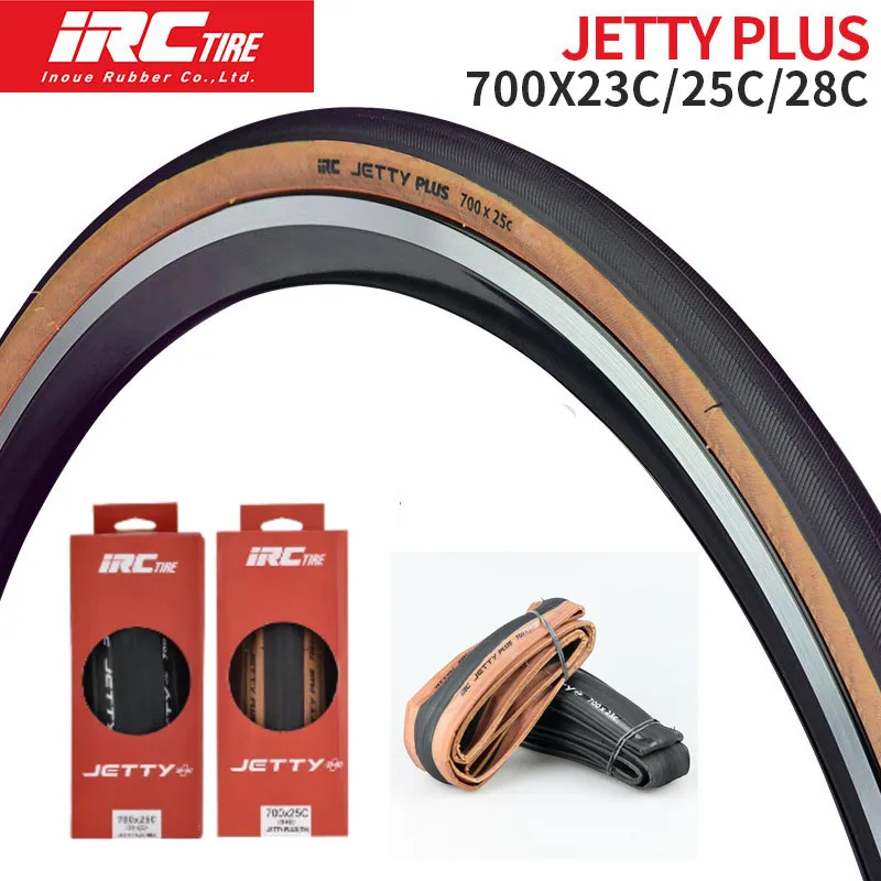 IRC JETTY PLUS Road Bike Tire 700x23C 700X25C 700X28C Retro yellow Edge Tire lightweight road Foldable Touring Bicycle Tires