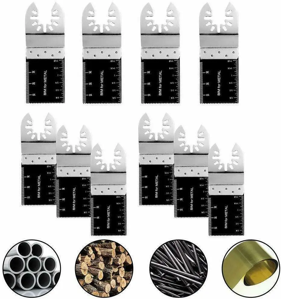 

Биметаллические Осциллирующие многофункциональные пильные диски, стандартная роторная резка, грубые/мелкие зубья для дерева 10 шт./компл.