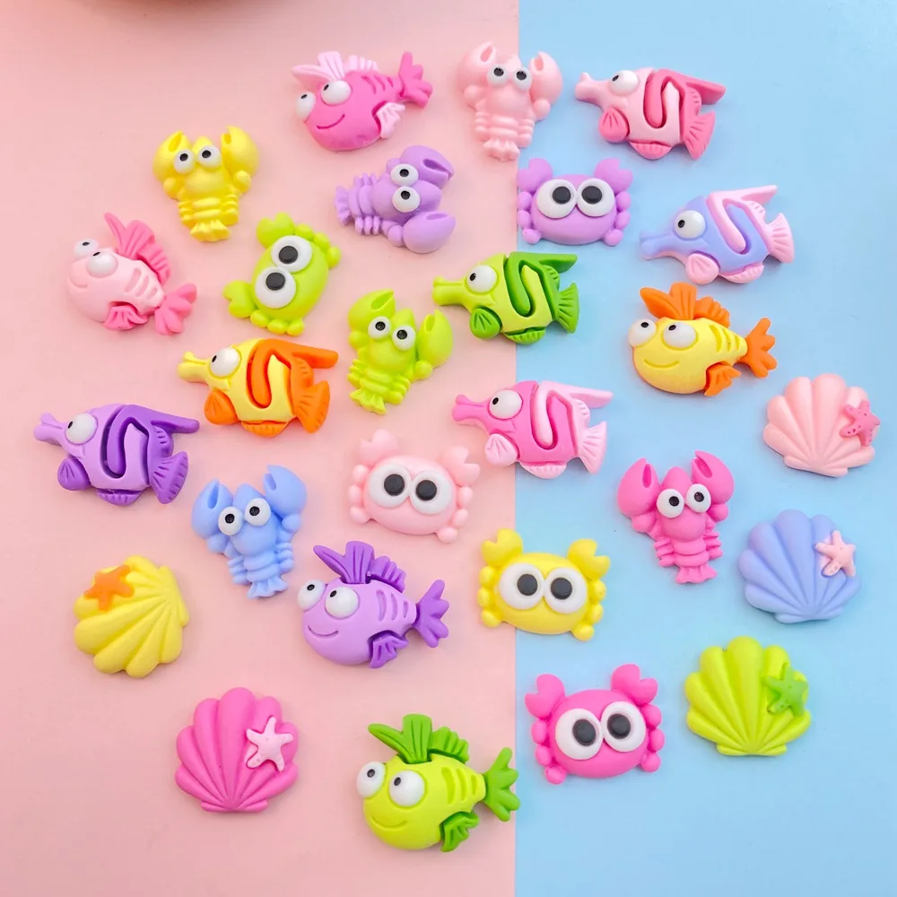 

20 шт. милые крабы из канифоли TSXJY для украшений