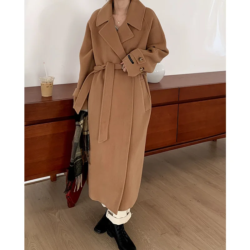 

Method to elegant atmosphere quality double teamed it coat fashionable wool cashmere coat 2762 loose dressing gown