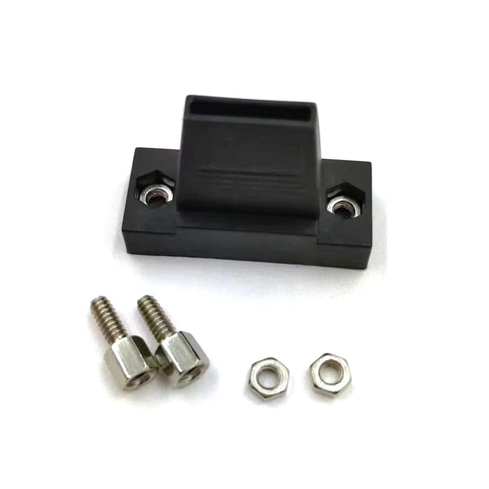 

Подходит для паяльной линии DB9 с черной плоской оболочкой, специальный плоский последовательный разъем RS232, пластиковая оболочка DB9/HDB15, 9 контактов/линия, сделай сам