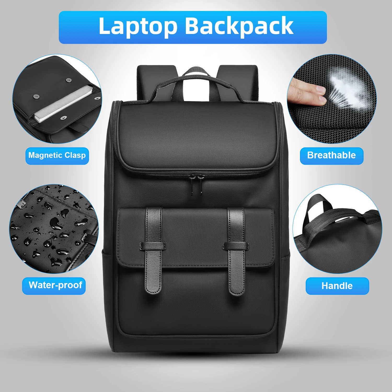 

Men's School Backpack Fashion Japanese and Korean Style Male Work College Backpack Fit 15.6 inch Laptop Travel Backpack For Men