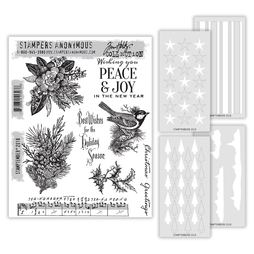 

New Christmas Bird Clear Stamps Stencil For DIY Scrapbooking Photo Album Craft Decorat Paper Card Template Handcraft Gift Card