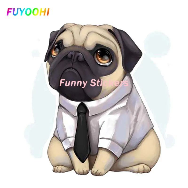 

FUYOOHI Exterior/Protection Fashion Stickers Fashion Car Sticker Lovely Dog Wear Shirt Decorative PVC Decal Cover Scratches