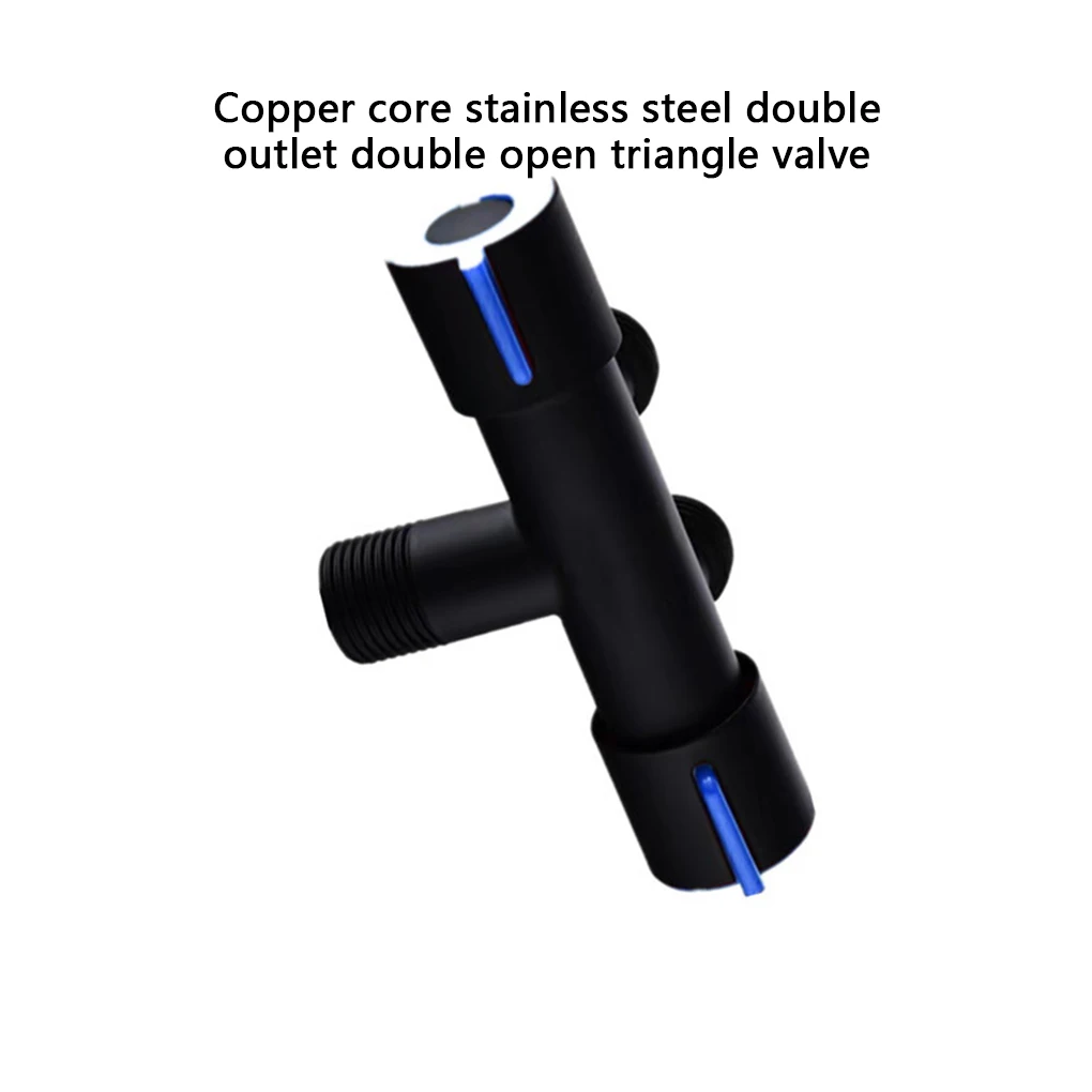 

Stainless Steel Washing Machine Faucet Dual Valve Toilet Tap Accessories