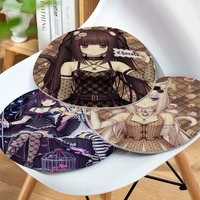 game anime nekopara simplicity multi color chair mat soft pad seat cushion for dining patio office indoor outdoor buttocks pad