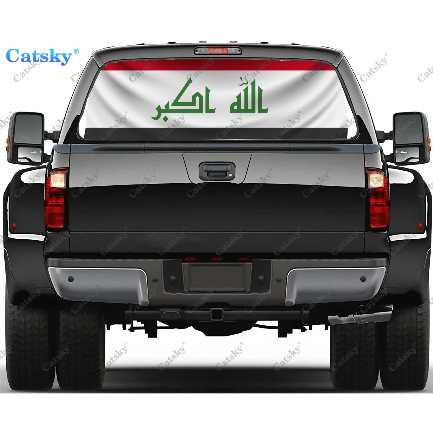 

Iraq flag Window Decal Sticker Graphic PVC Decorative Truck Sticker Perforated Vinyl Universal Sticker