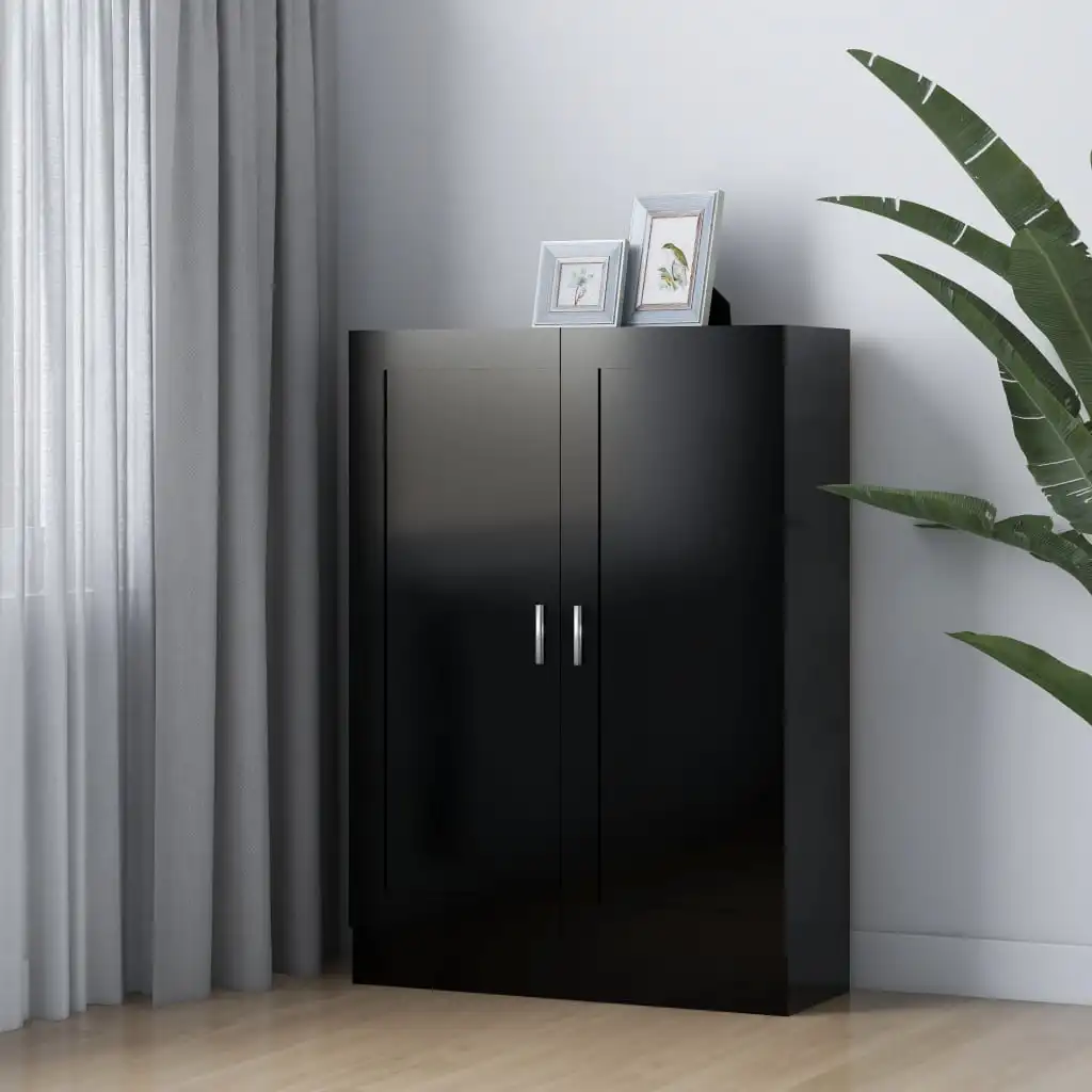 

Черный книжный шкаф 82,5x30,5x115 см из ДСП