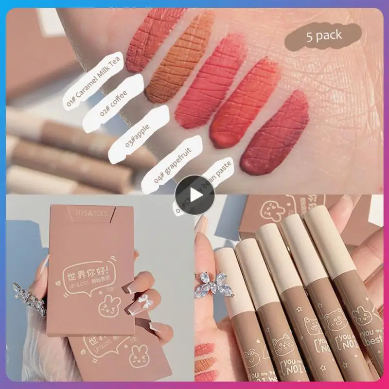 

Velvet Matte Lipstick Set Lasting Colored Lipstick Lip Tint Mud Lip Glaze Gift Set Moisturizing Soft Mist Lip Gloss Lips Makeup