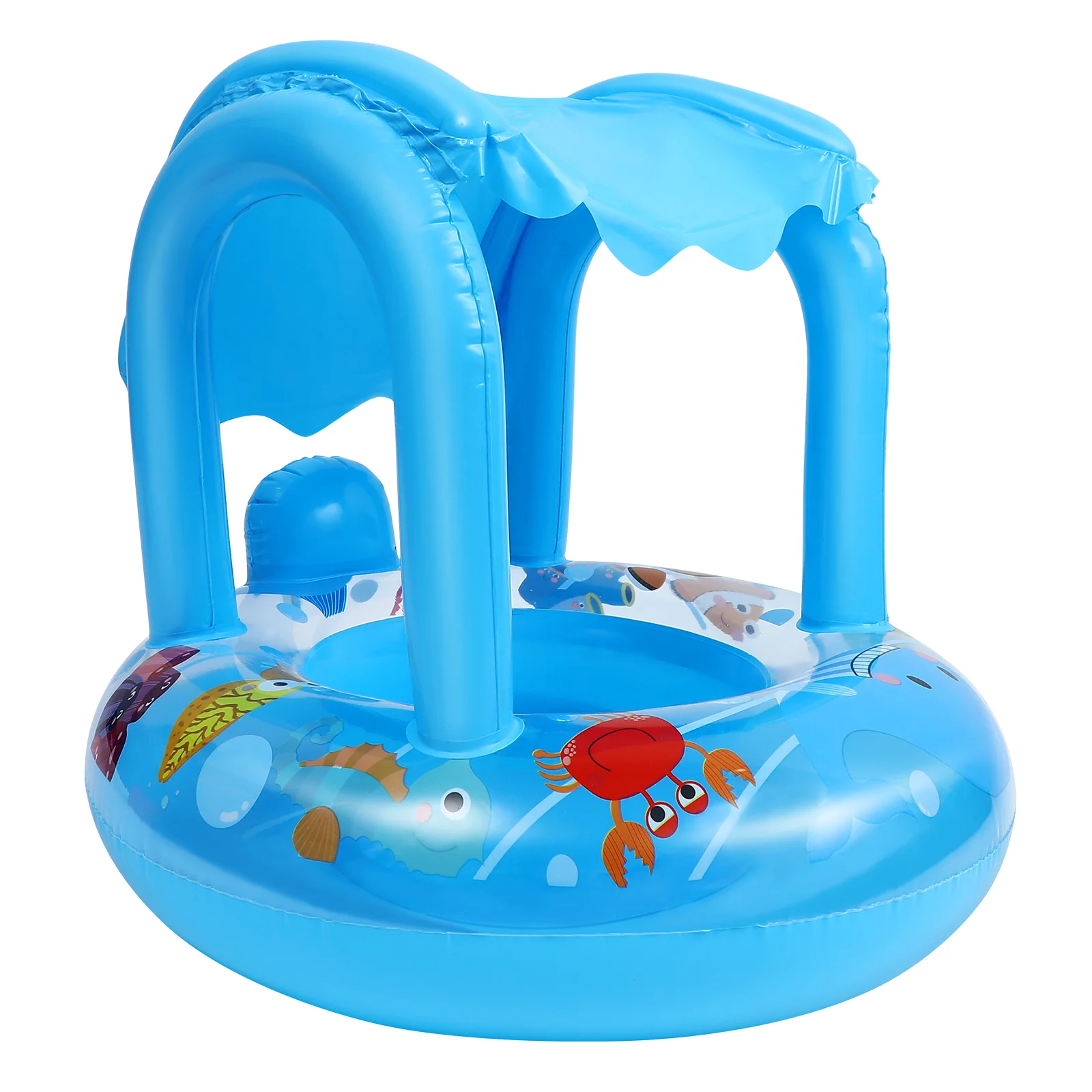 

Baby Float Pool Swimming Toddler Swim Floats Inflatable Shade Months Sun 12 Paddling Ring 2 Years 6 Canopy