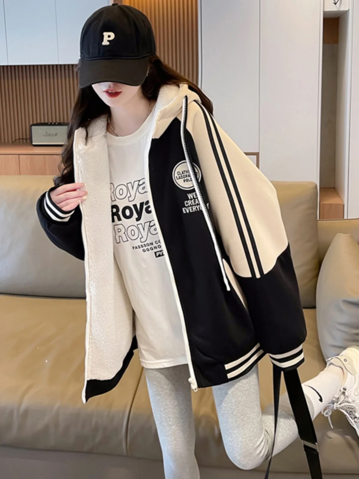 Берберская флисовая бейсбольная форма верхняя одежда женская осенне-зимняя