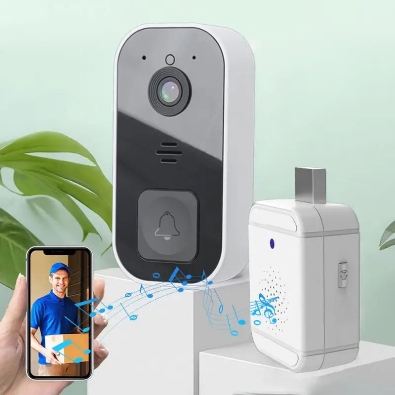 

Smart WiFi Doorbell Home Security Wireless Door Bell HD Night Vision Door Bell Video Intercom Visual doorbell Real-Time Monitor