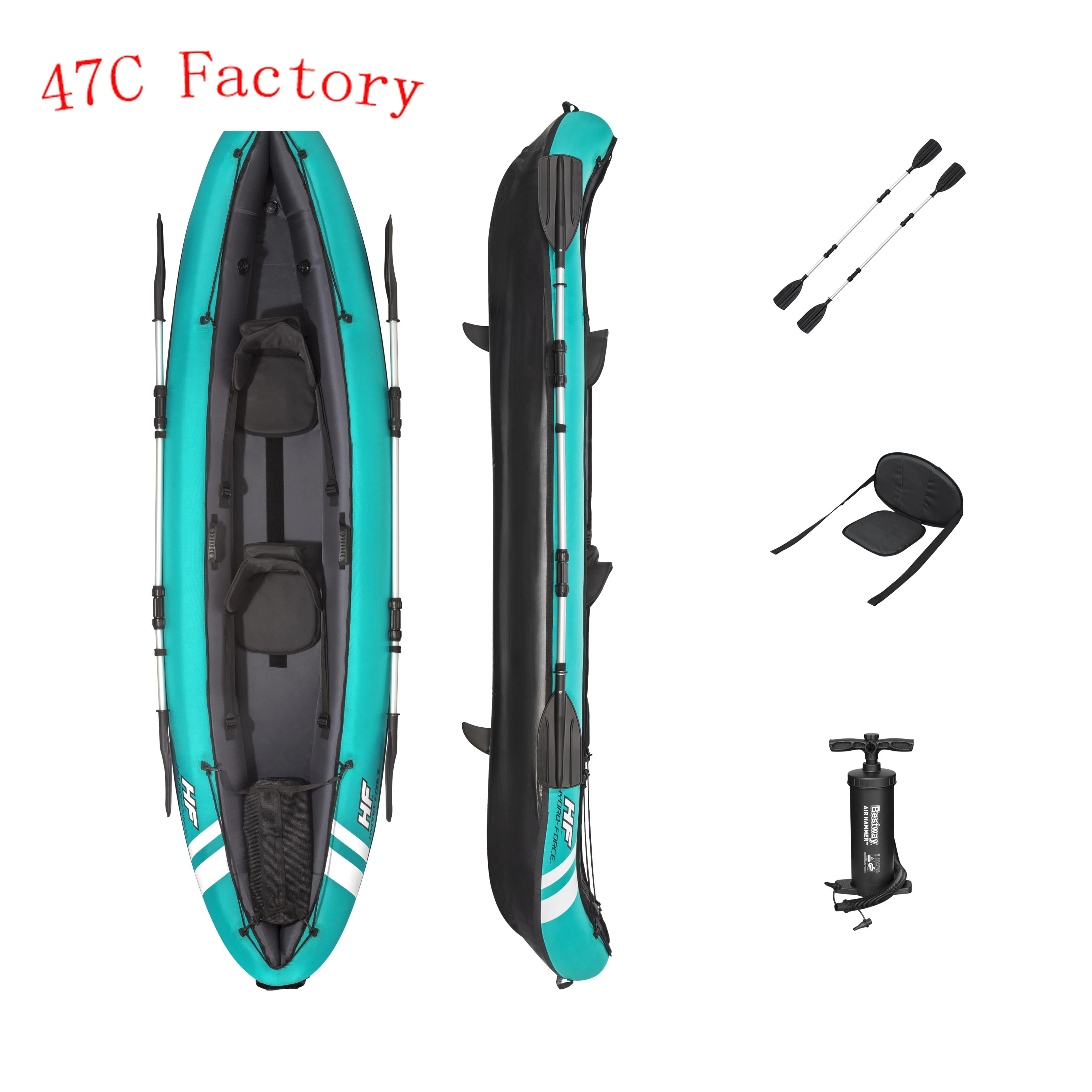 

Bestway 65052 Inflatable Rubber Kayak Speed Raft Pontoon Boat