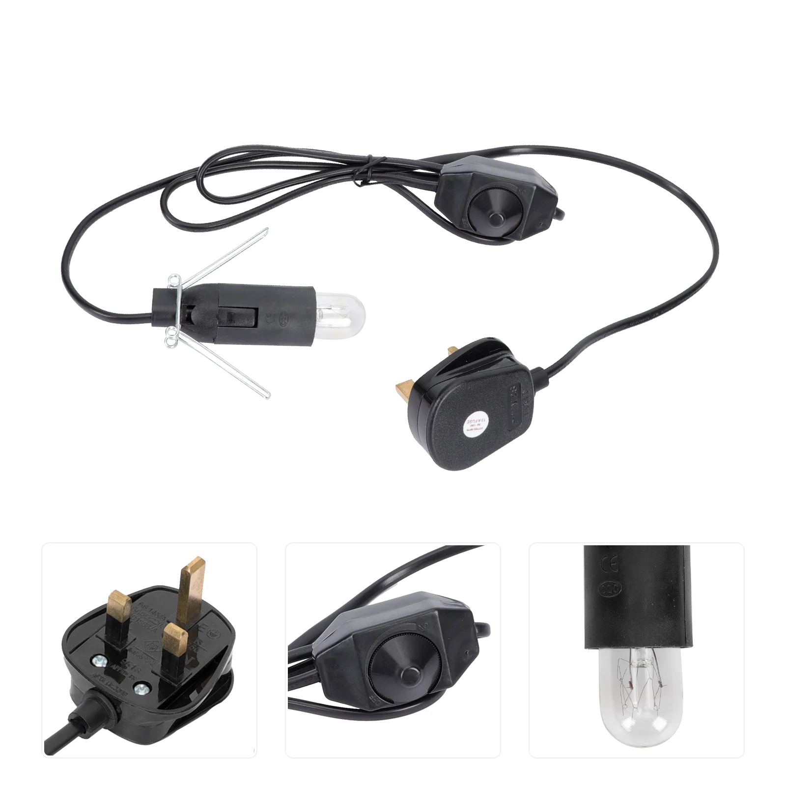 

1set Salt Lamp Line Simple Salt Lamp Dimming Switch Salt Lamp Bulb Power Cord UK Plug