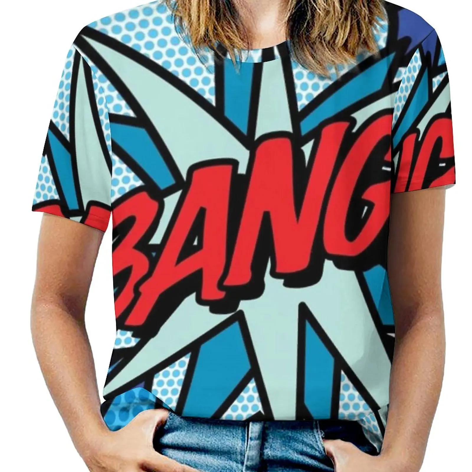 

Женская футболка с коротким рукавом и круглым вырезом, летняя