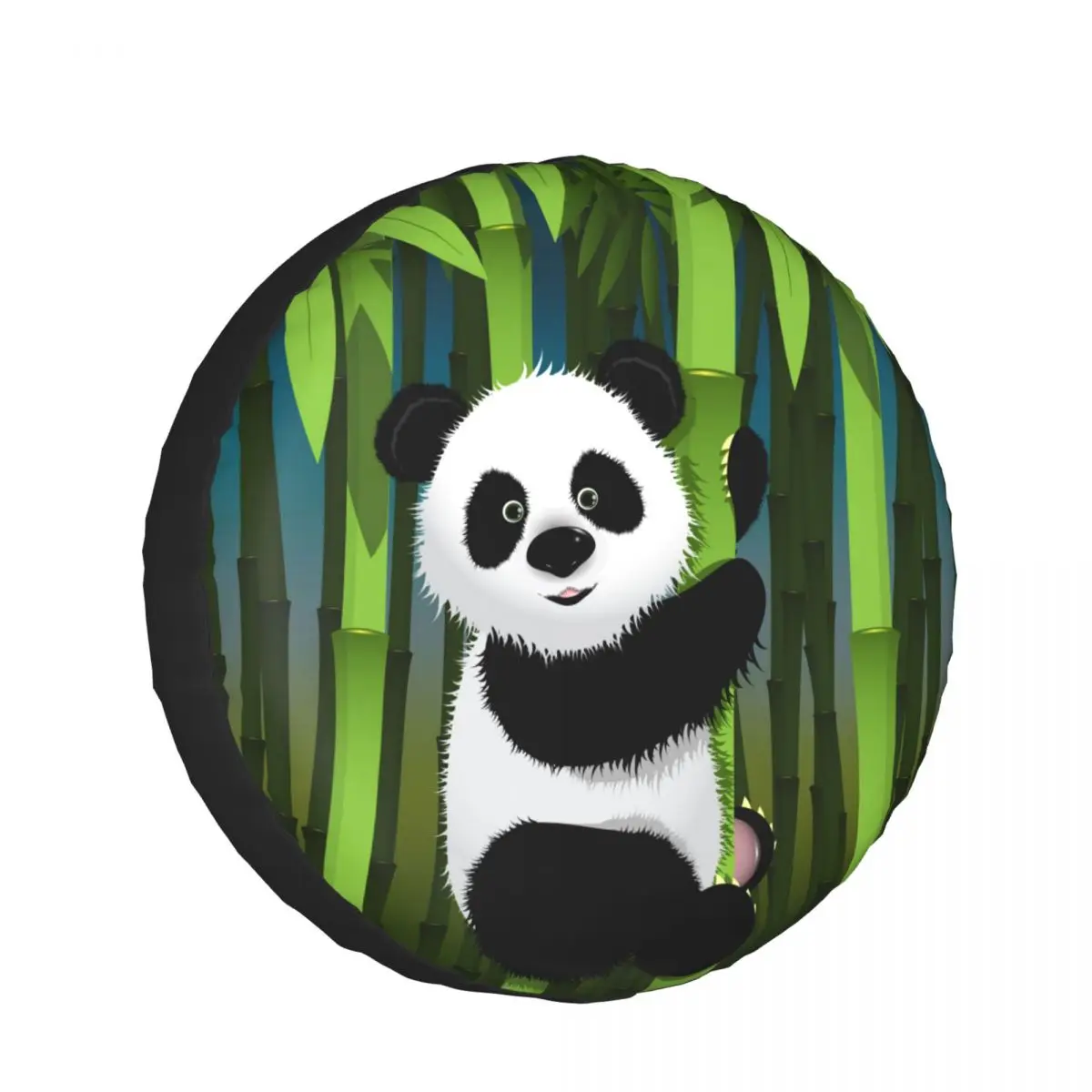 

Universal Car Tire Cover Case Spare Tire Wheel Bag Tyre Spare Storage Cover Polyester Curious Panda