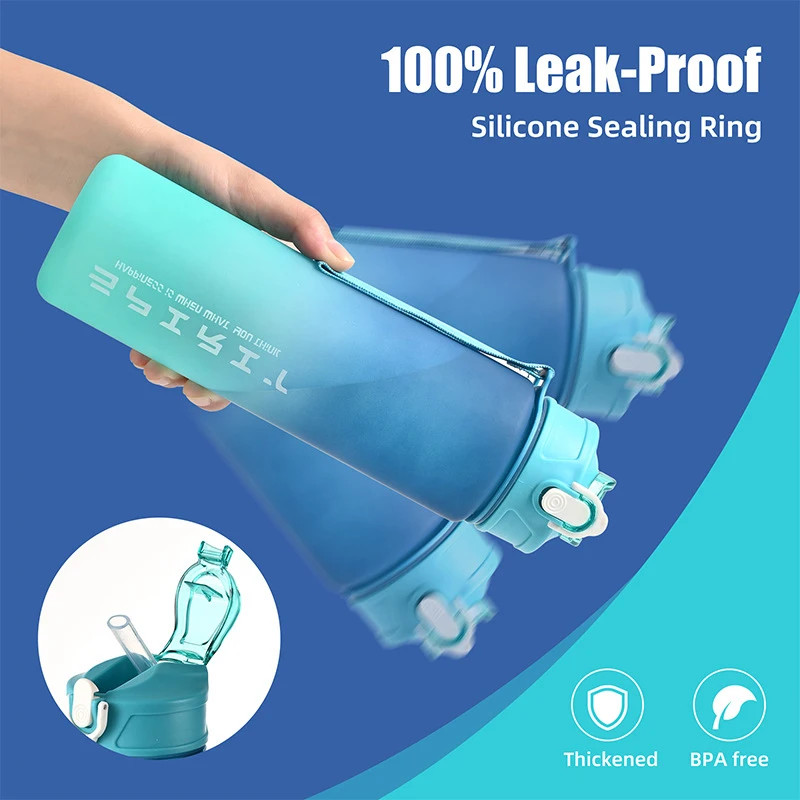 800 мл/28 унций большая емкость спортивная бутылка для воды герметичная красочная