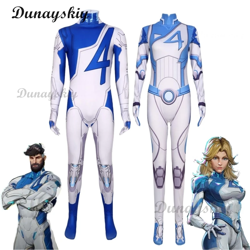 Rivals Susan Storm Fantastic Fourth Косплей Костюм Комбинезон Маскировка Для Женщин Мужчин