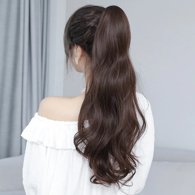 

Парик, конский хвост, оптовая продажа, лента, длинный, кудрявый, захват, большой, волнистый конский хвост